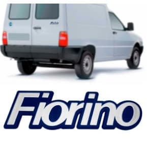 EMBLEMA FIORINO FIAT FIORINO 1991 ATÉ 1996  FIORINO PICKUP 1991 ATÉ 1996 CINZA COM FUNDO AZUL
