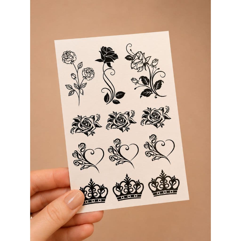 Tatuagem temporária de flor flores | depilação | epilação | dia dos namorados | sensual