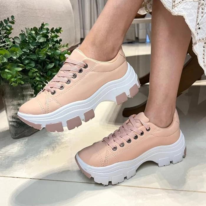 Tênis Feminino Casual Slip On Sem Cadarço Solado Tratorado Macio Leve Confortável Envio Imediato