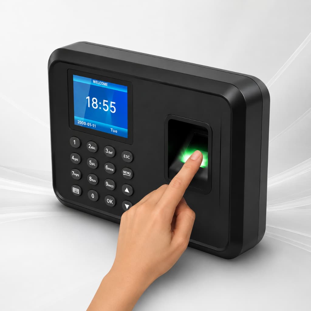 Relógio Ponto Biométrico Digital MK-600 USB Bivolt Português