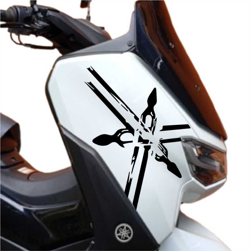 Adesivo Para Nmax Yamaha - cor preta - Tattoo #grunge Vinil Automotivo