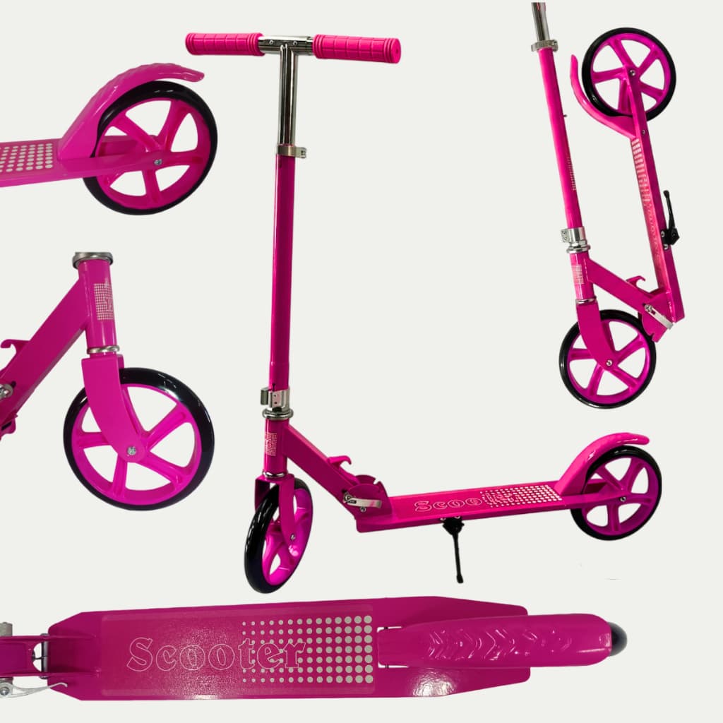 Patinete Crianças Jovens e Adultos Ajustável Rosa 100Kg