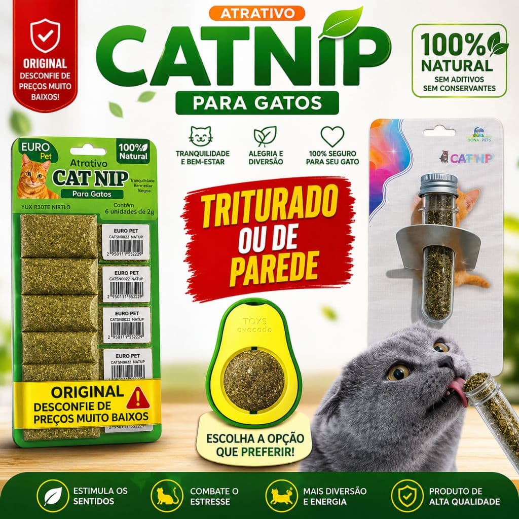 Catnip Erva do Gato 100% Natural | Opções