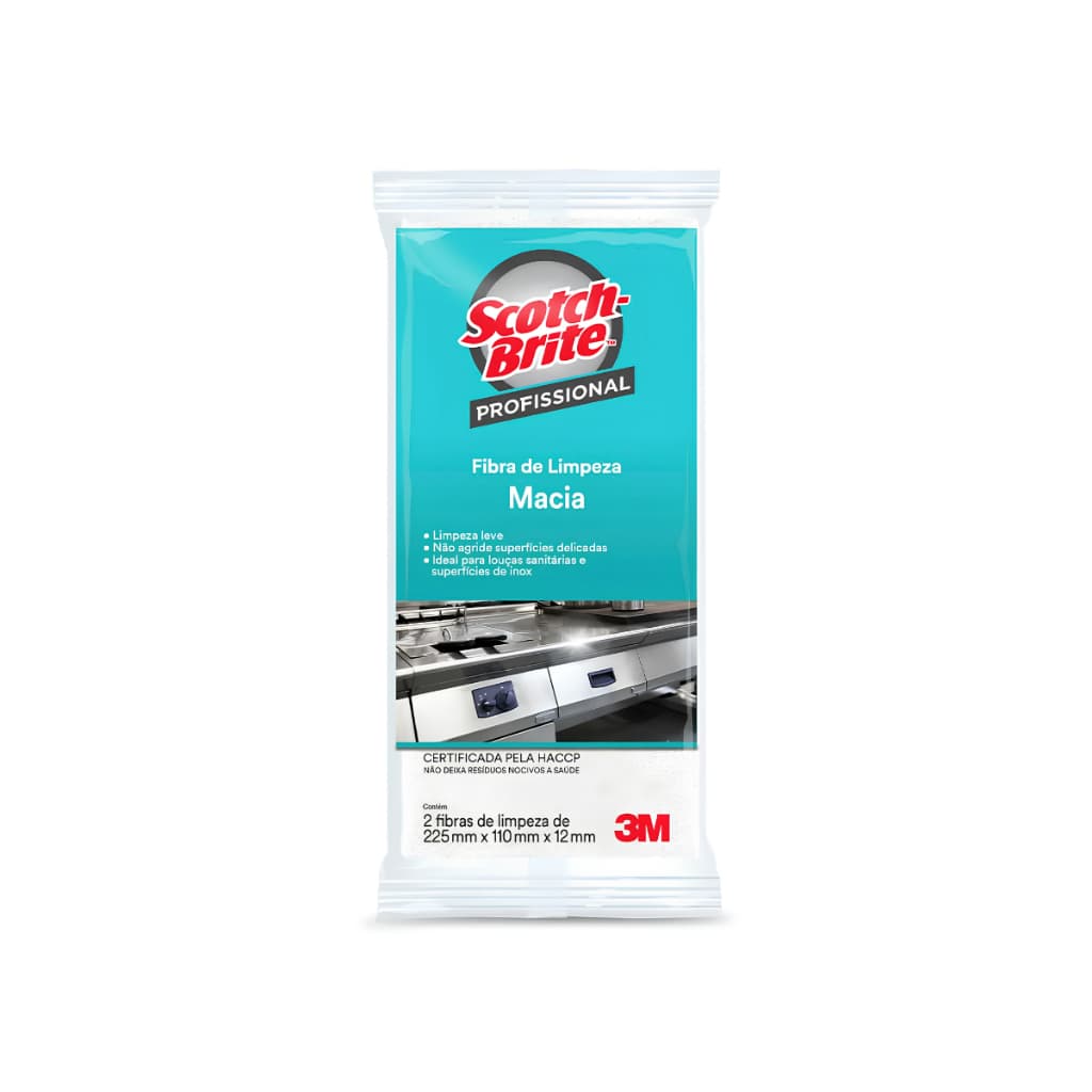 Fibra de Limpeza Macia Professional Scotch Brite 3m C/2un