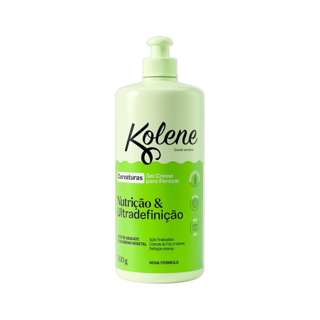 Gel Creme para Pentear Nutrição e Ultradefinição Curvaturas 500g/300g Kolene