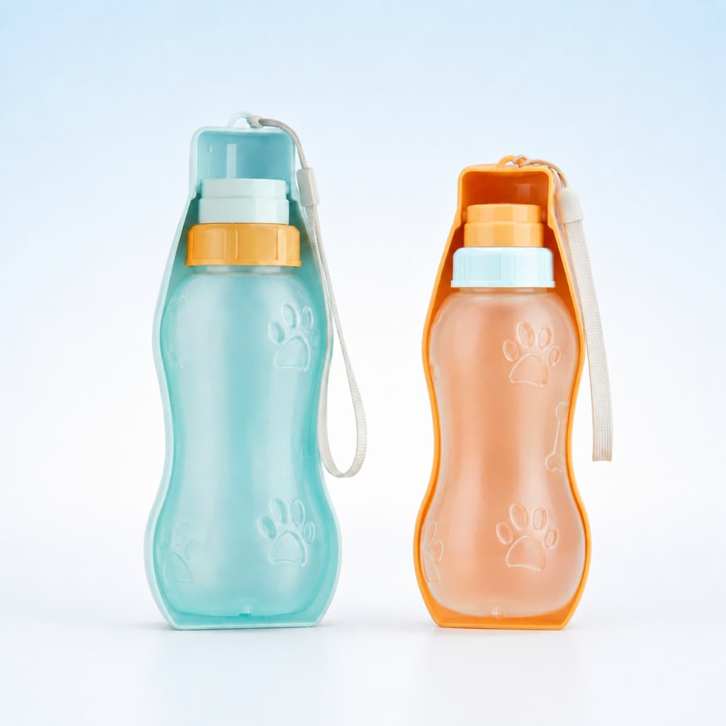 Garrafa de Água Bebedouro Pet 400ml Antivazamento Portátil com Alça para Cachorro Passeio Squeeze