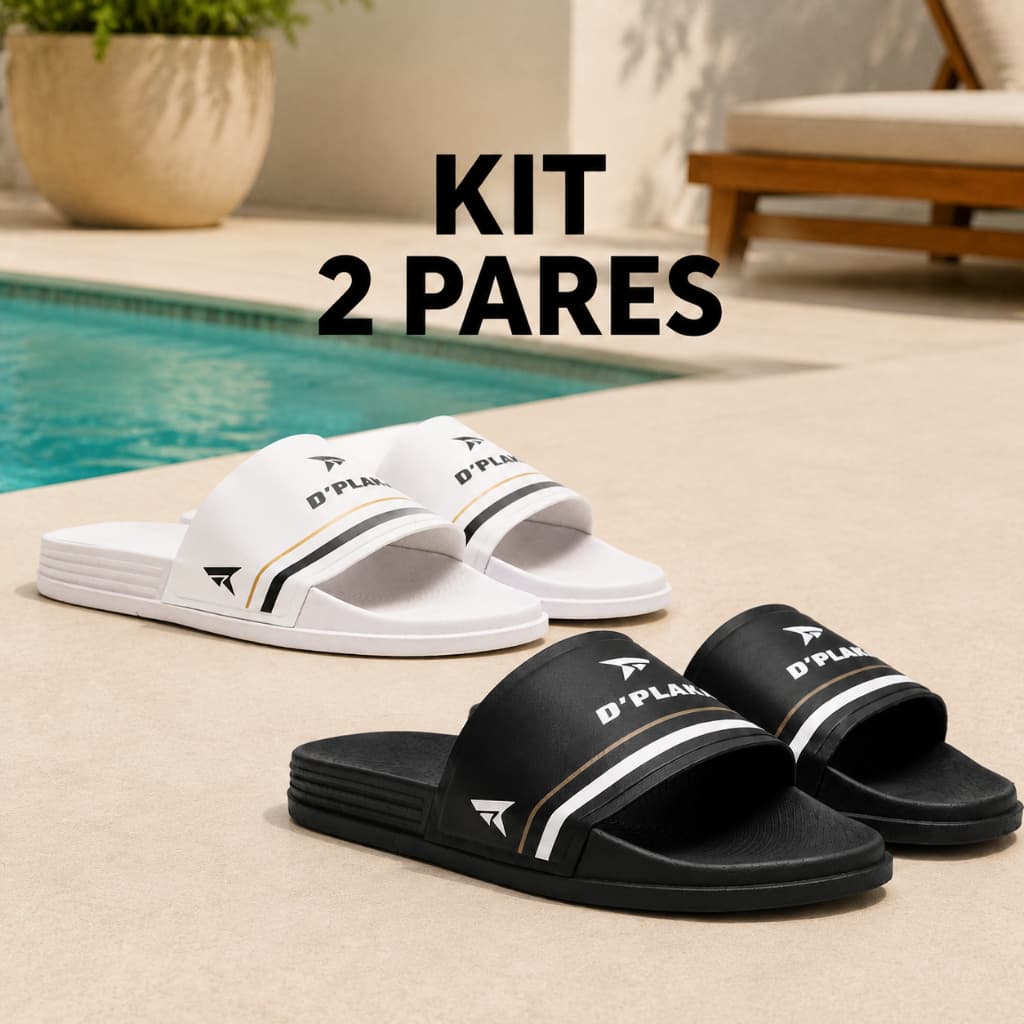 Kit 2 Pares Chinelo Sandalia Nuvem Original Slide Masculino Ortopédico