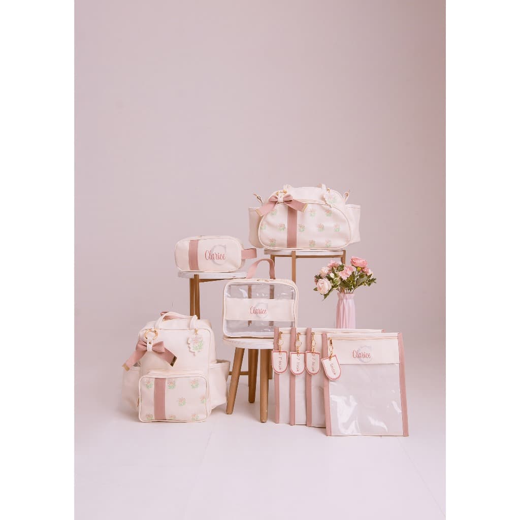 Kit Bolsas maternidades luxo personalizado térmico jardim encantado coleção Clarice