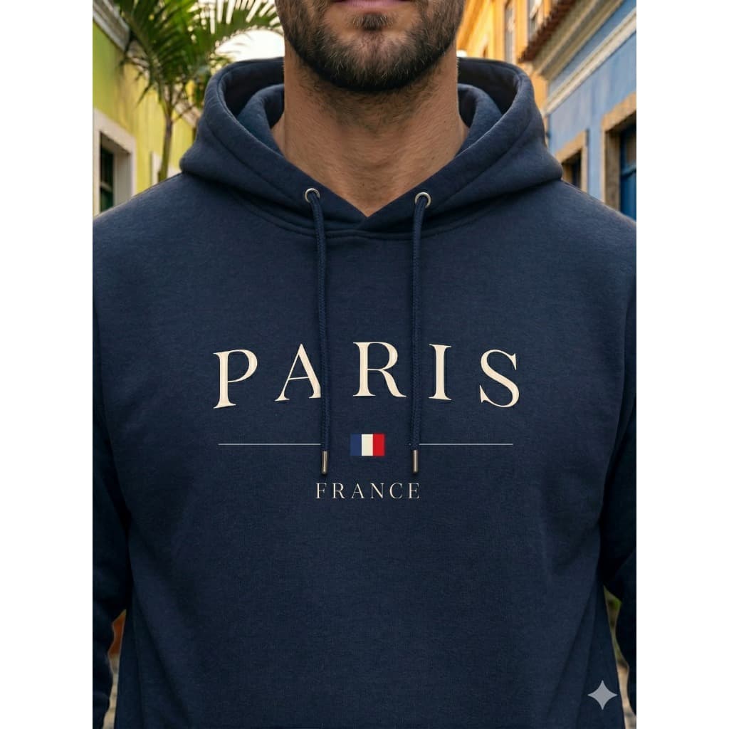 Moletom Canguru 100% Algodão Paris Estiloso Confortável Envio Rápido