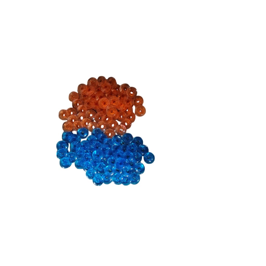 Kit 100 Bobinas Carretilha Alta Azul / Laranja Plástica Maq Domesti