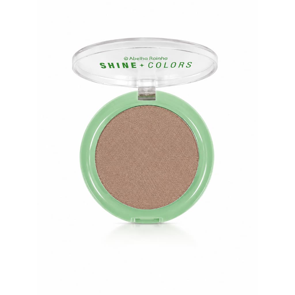 Pó Compacto Iluminador Abelha Rainha Shine Colors Efeito Glow Natural Textura Fina e Leve