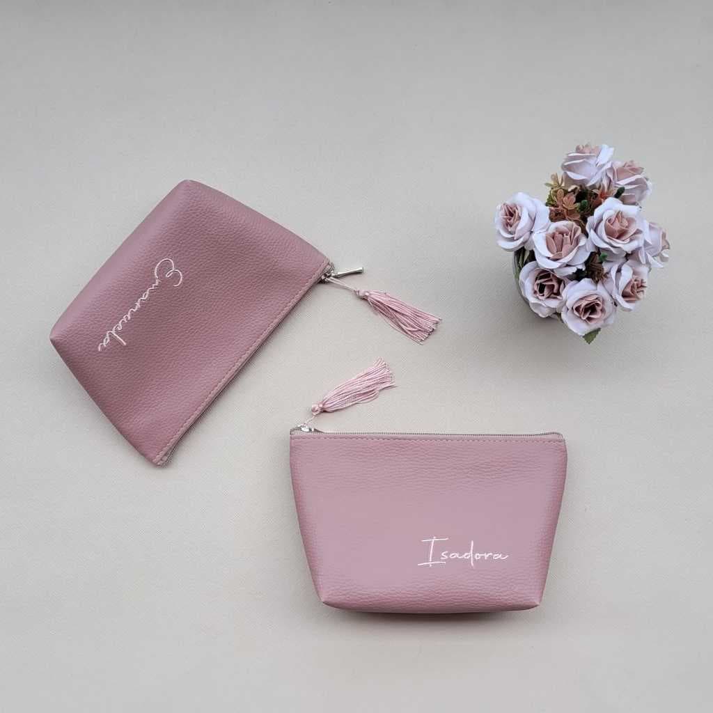 Kit com 10/15/20 Necessaire NV P Personalizada Nome ou Iniciais Bordada