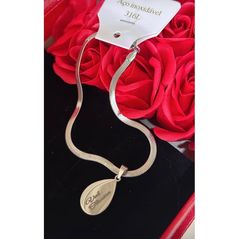 Pulseiras em Aço Inoxidável Personalizadas com Nome – Gravação a Laser (Inicial ou Nome Completo)