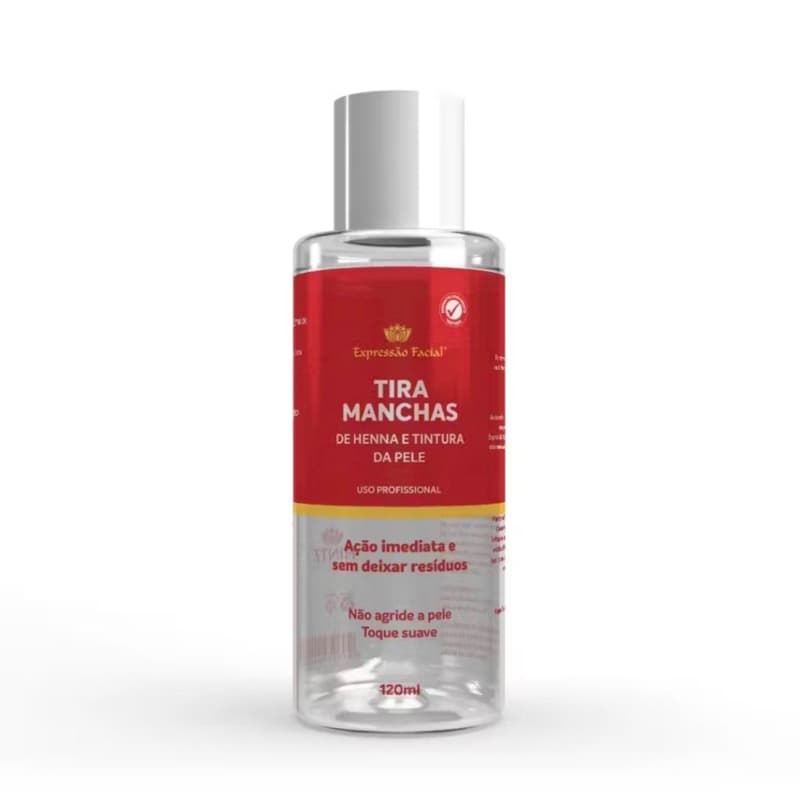 Tira Manchas De Henna E Tintura Da Pele Expressão Facial 120ml Profissional Remove Rápido Sem Agredir