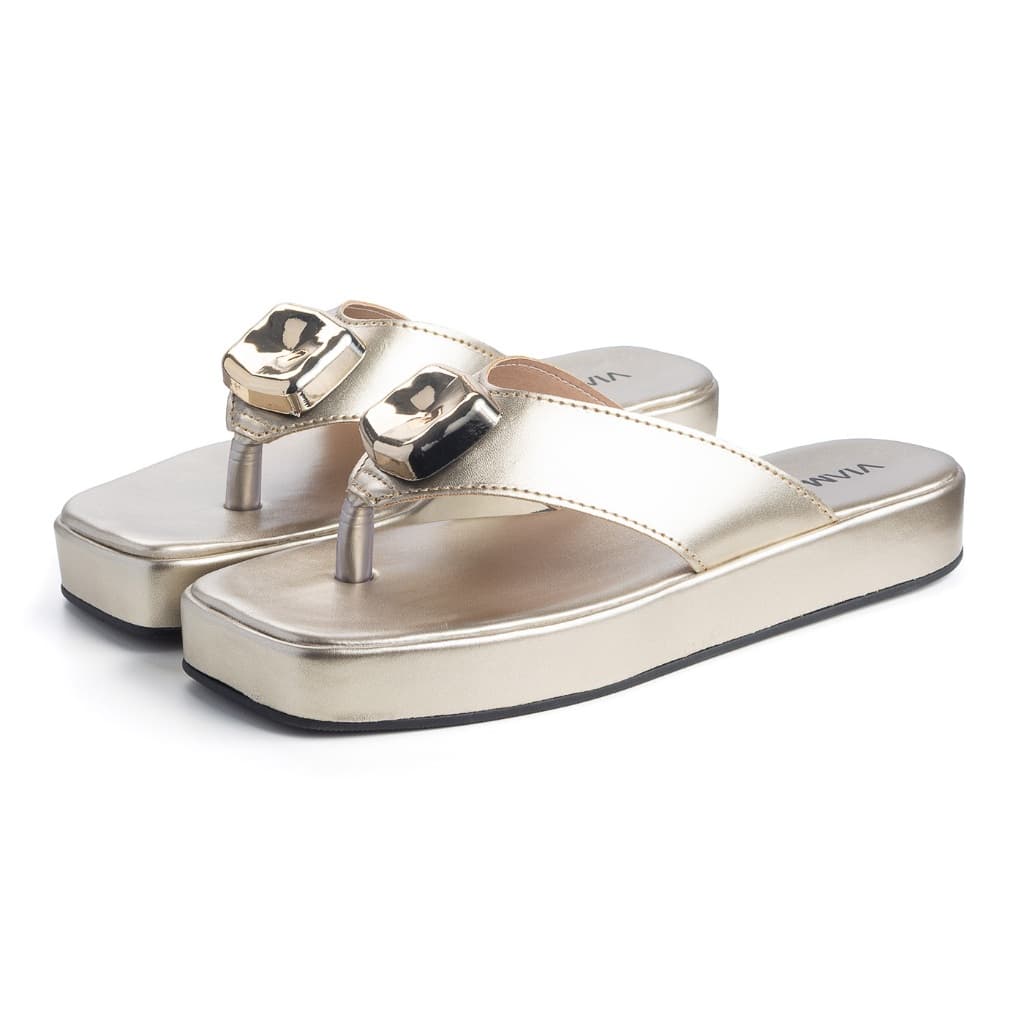 Tamanco Plataforma Flat Via Mariza Chinelo Blogueira Confortável