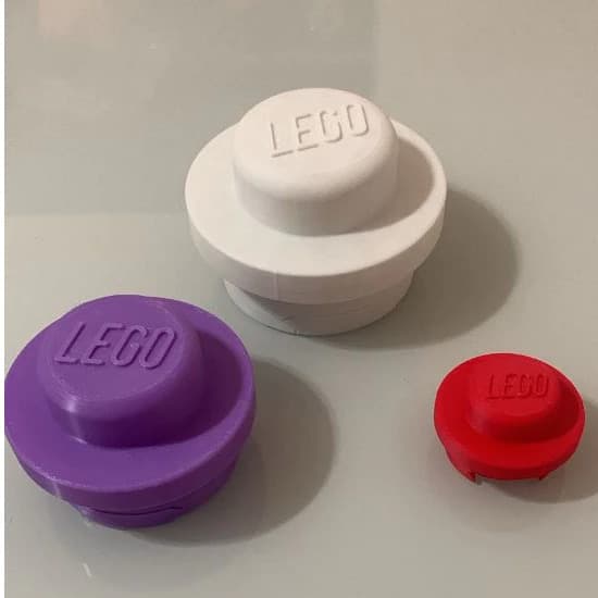 Cabideiro Gancho Parede Quarto Criança Lego Impressora 3D - 3 Unidades