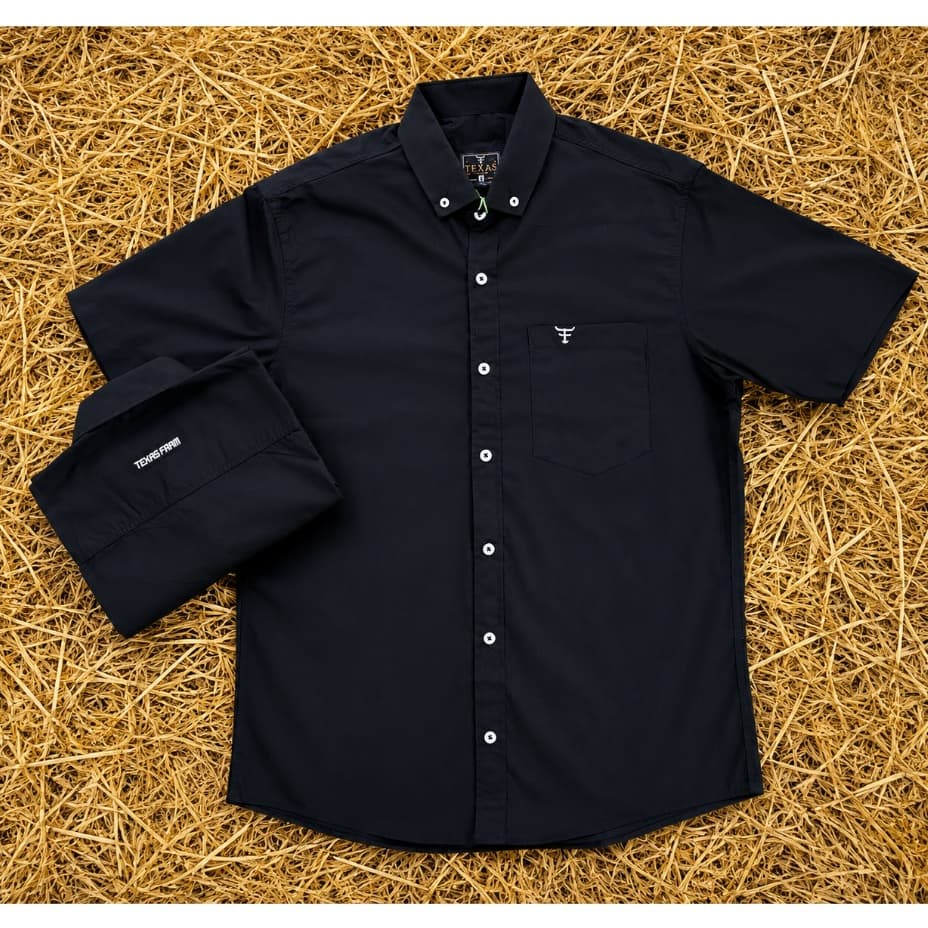 Camisa manga Curta xadrez Ariat TXC  Preta social Country rodeio linha premium