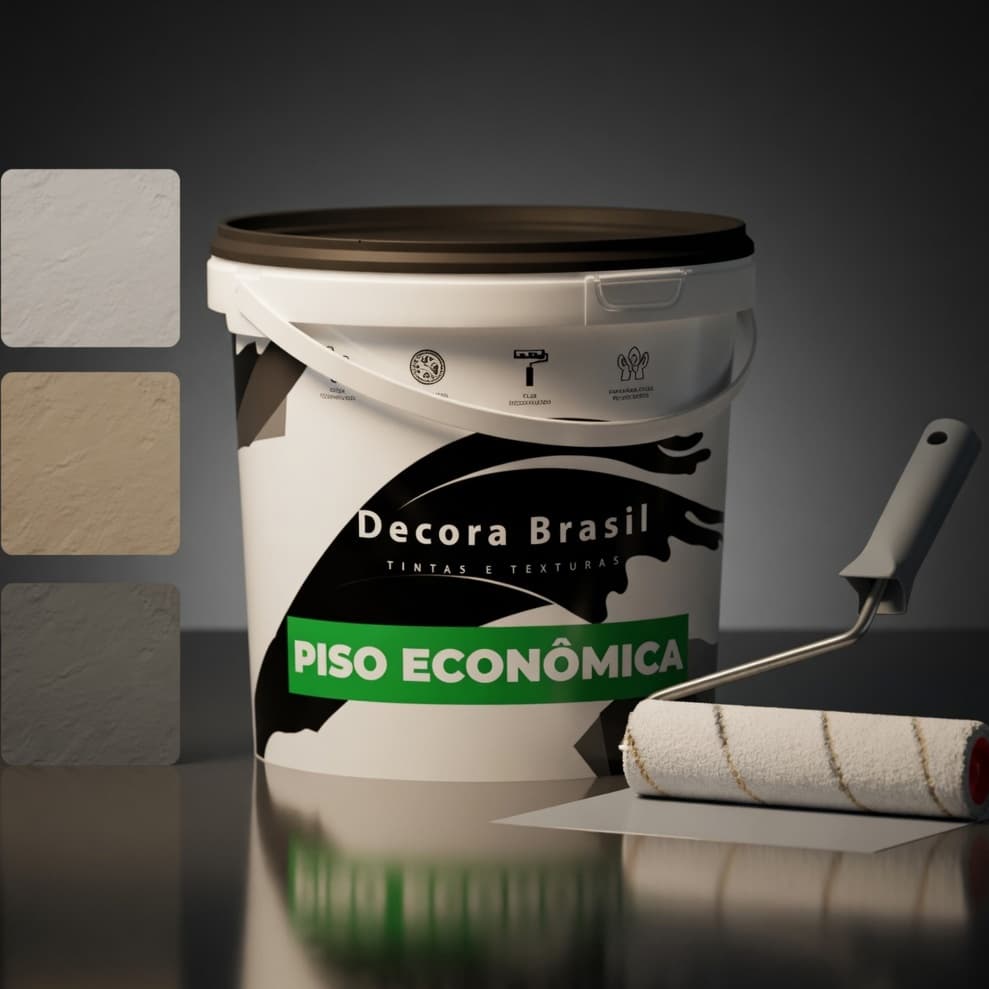 Tinta Acrílica para Piso Externa Base Água Proteção UV Varanda Decora Brasil Concreto 900g a 14kg