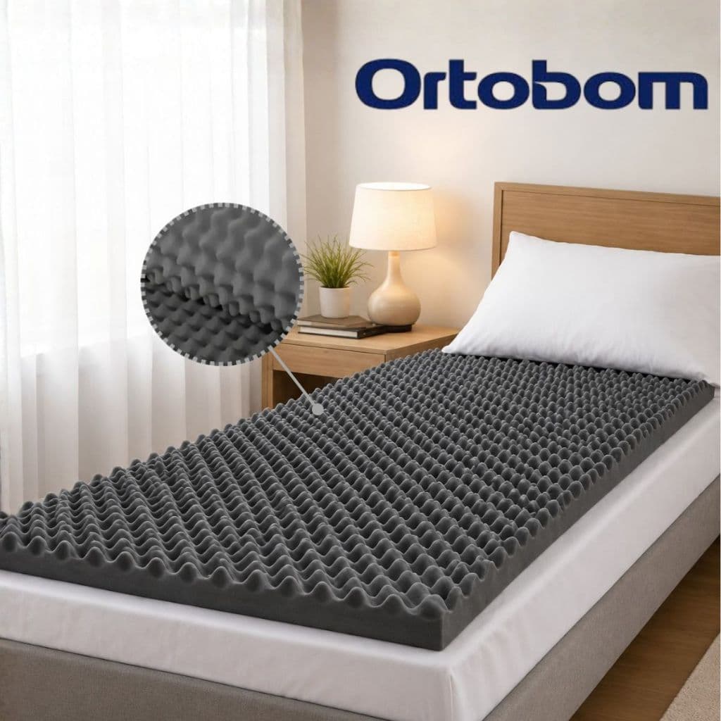 Kit Colchonetes Ortobom Pillow Top Caixa de Ovo Solteiro 80x190x03 - Antiescaras
