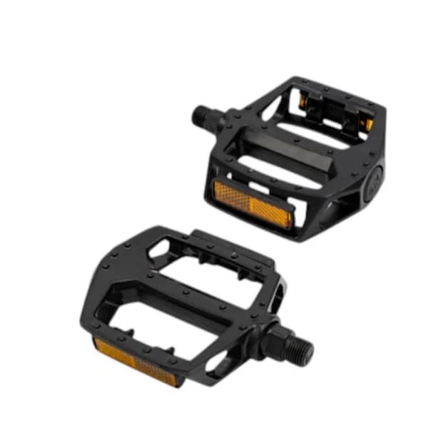 Par Pedal Aluminio Bicicleta Bike Plataforma Rosca Fina 1/2 Mtb Preto Com Esferas Pedivela Monobloco