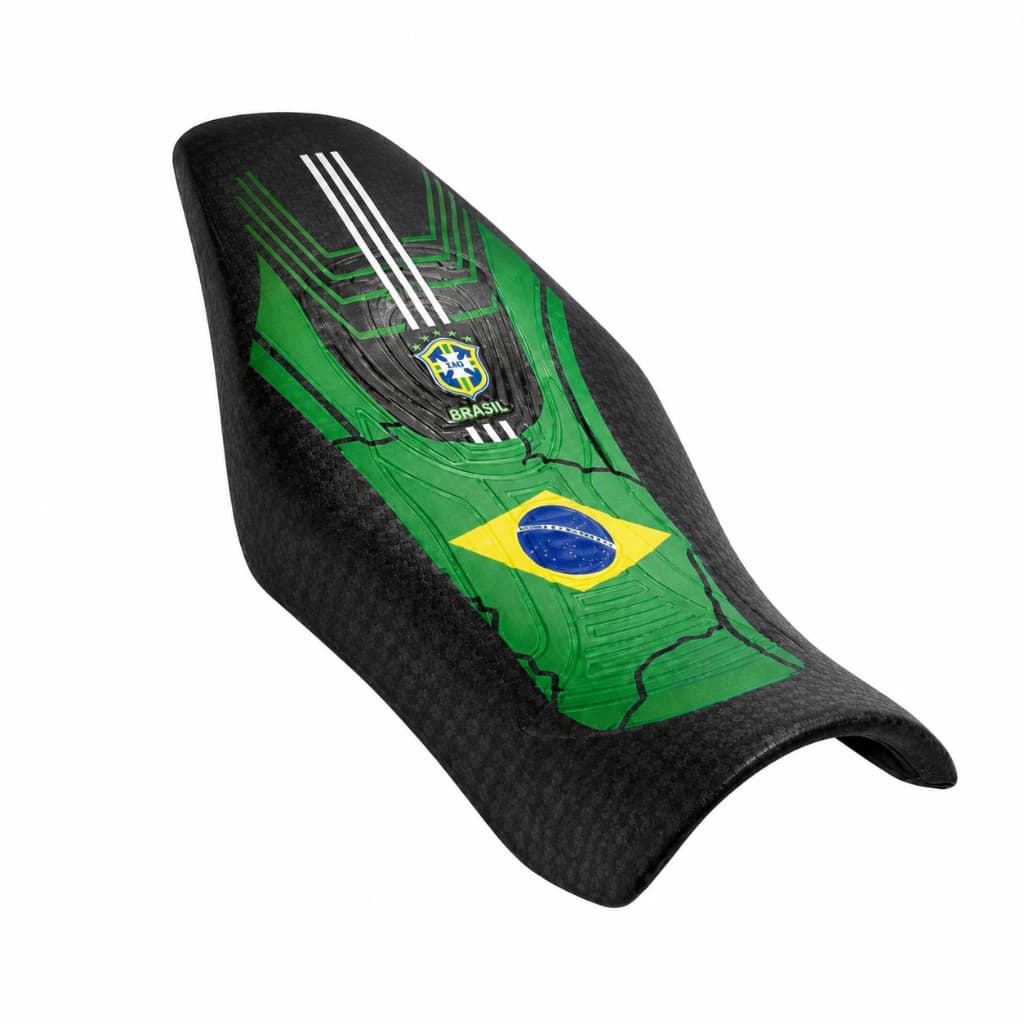 Capa Banco Moto Grafitada  Brasil Colorida Universal Alta Qualidade
