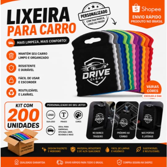 Lixo Car Personalizado - 200 Unidades