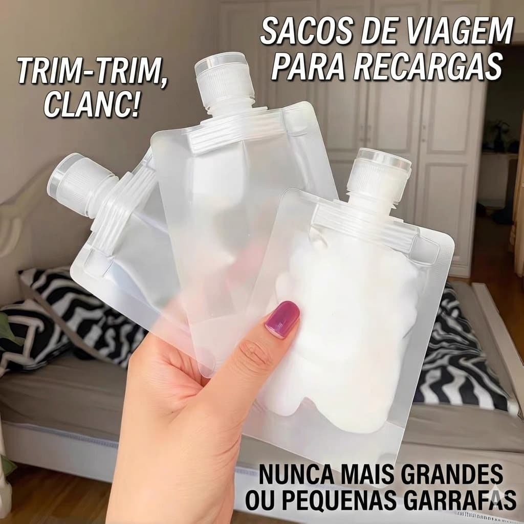 Saco de Viagem Porta Shampoo Creme Sabonete Líquido Anti-vazamento 30ml 50ml 100ml