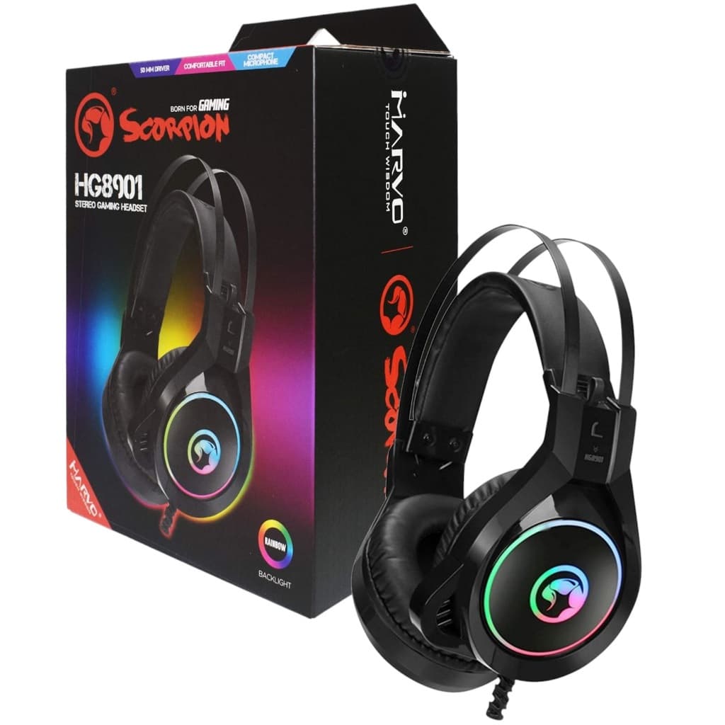 Headset Estéreo Com Microfone HG8901 Gamer USB PC Notebook Alta Performance Fone Marvo Top