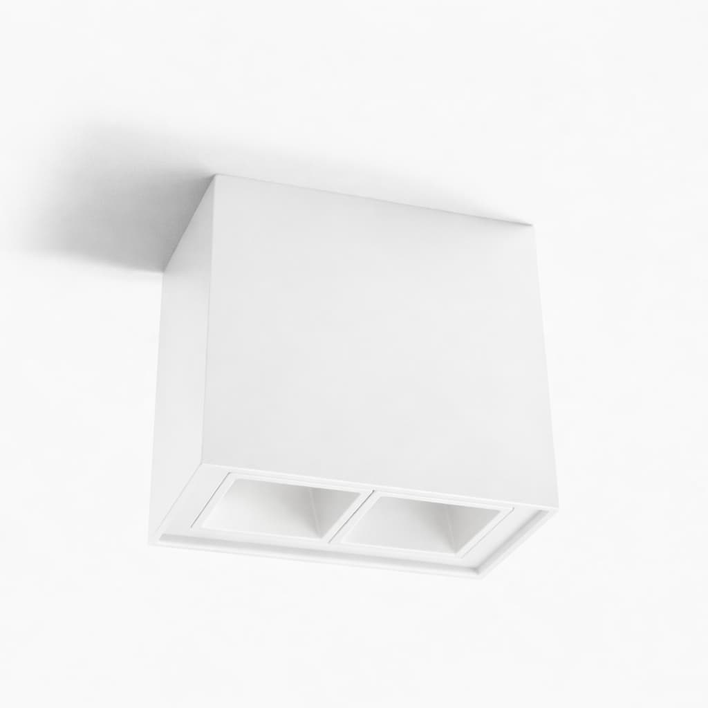 Spot Plafon Box Linea 2 Foco Branco Sobrepor Mr11 Branco | 127/220V