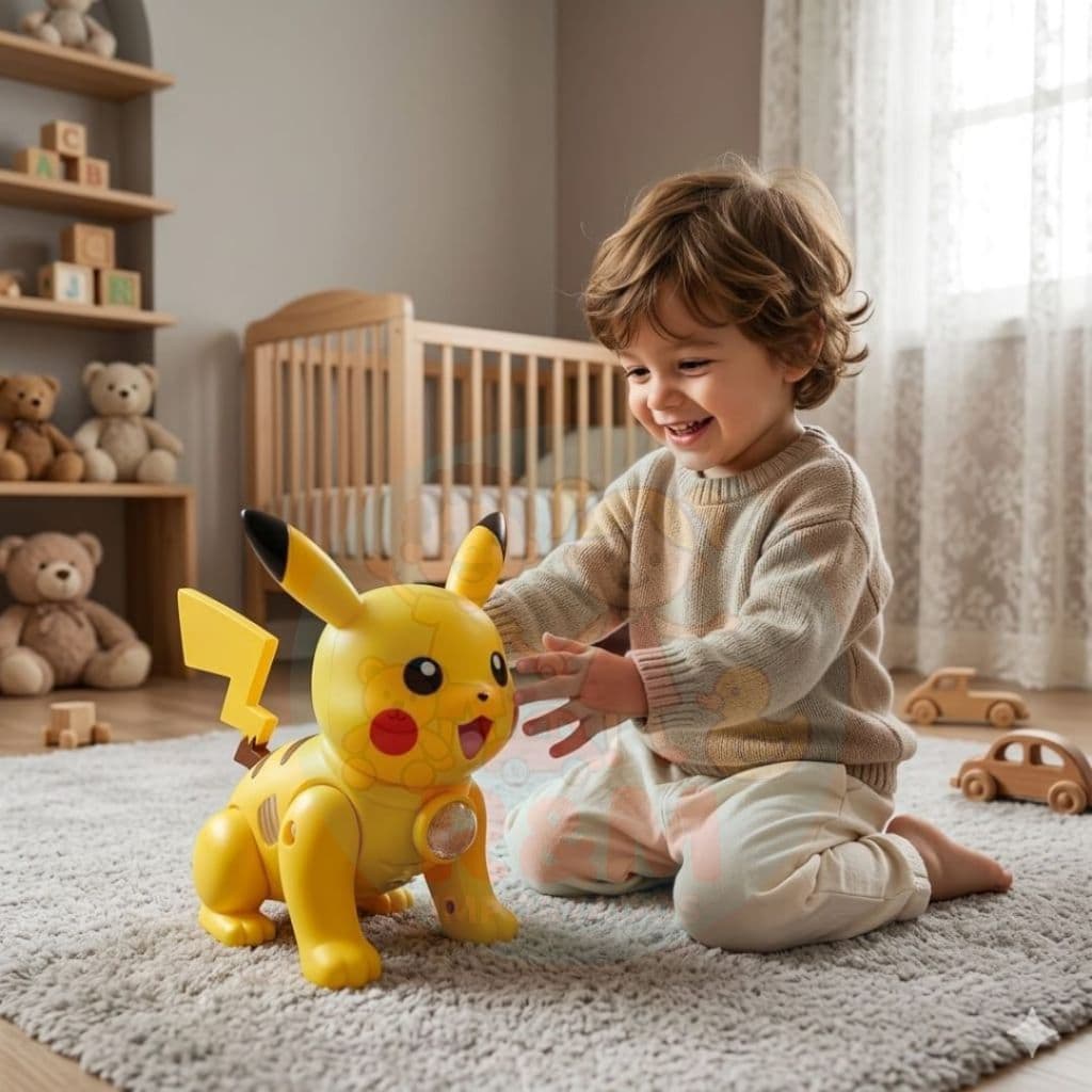 Brinquedo Pikachu Fujão Anda Mexe Musical Infatil Interativo Luz Sons