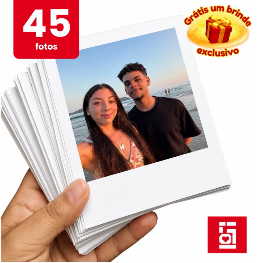 Mini Foto 45 Unidades - Cabe na capinha de Celular - Alta qualidade - Sem legendas