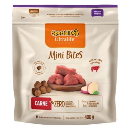 Bifinho Special Dog Ultralife Mini Bites Sabor Carne 400g