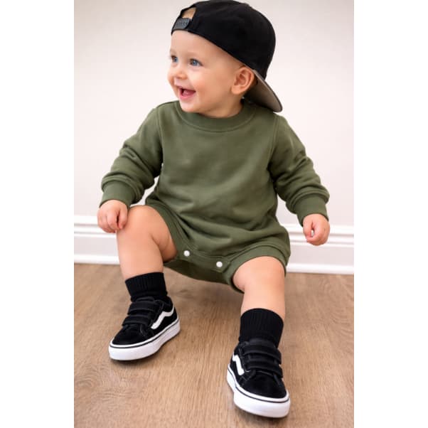 Look completo Romper de Bebê Oversize Unissex +  Meia 3/4 (6 meses, 9 meses e 12 meses) + Meia 3/4 Black