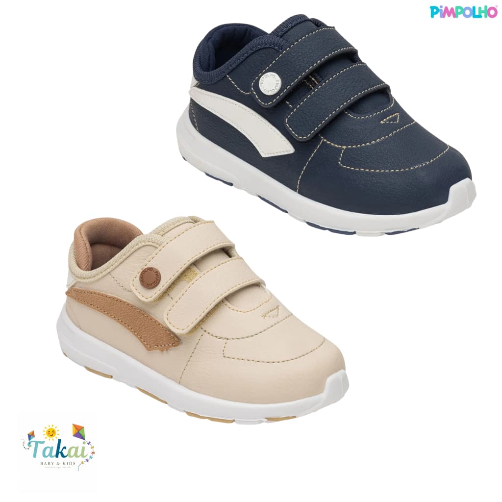Tenis Infantil Bebe Jogging Sem Cadarço Pimpolho
