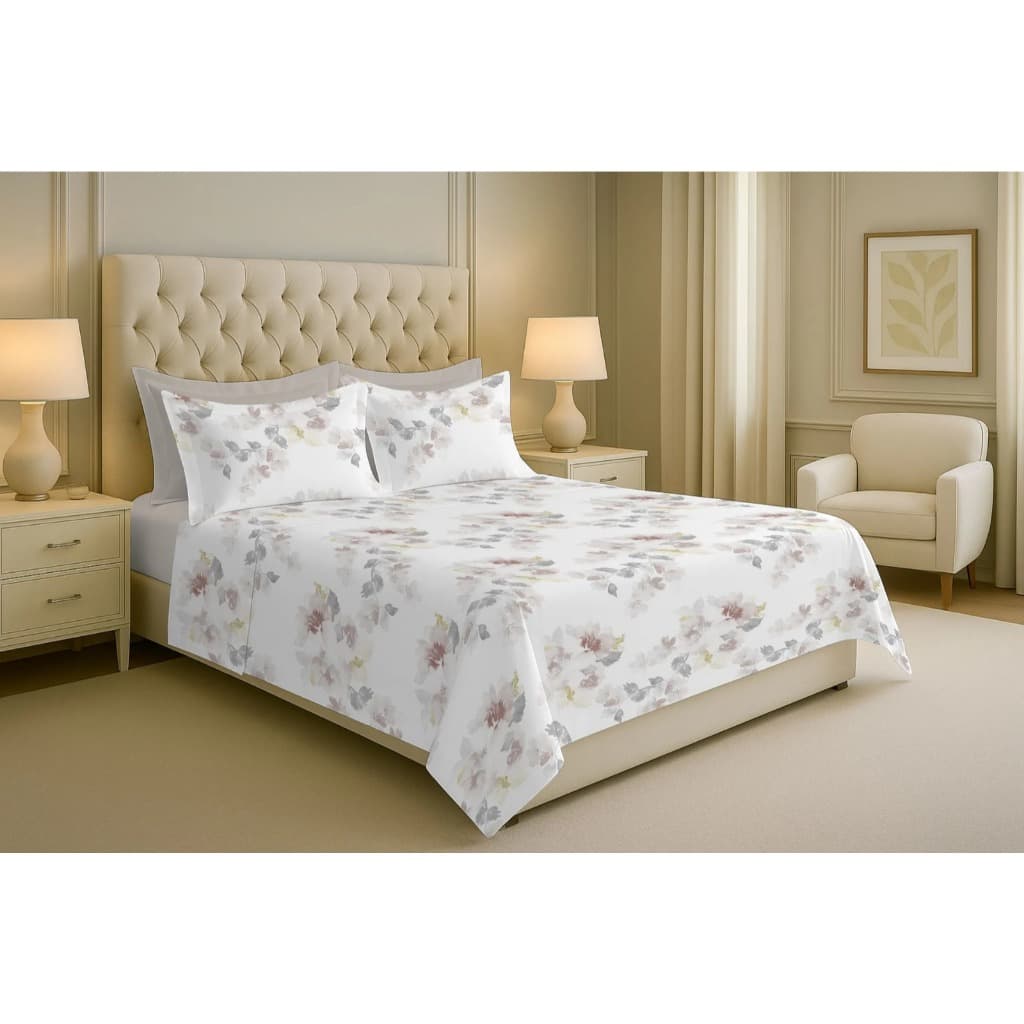 Jogo de cama Queen 4 pçs 180 fios 100%algd Percal Estamparia Tresor