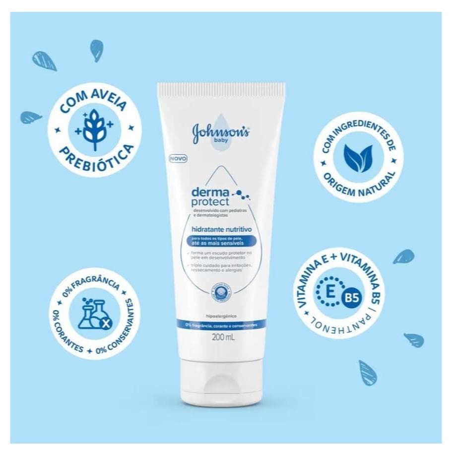 Creme Hidratante Johnson's Derma Protect Nutritivo 200ml - Produto Original