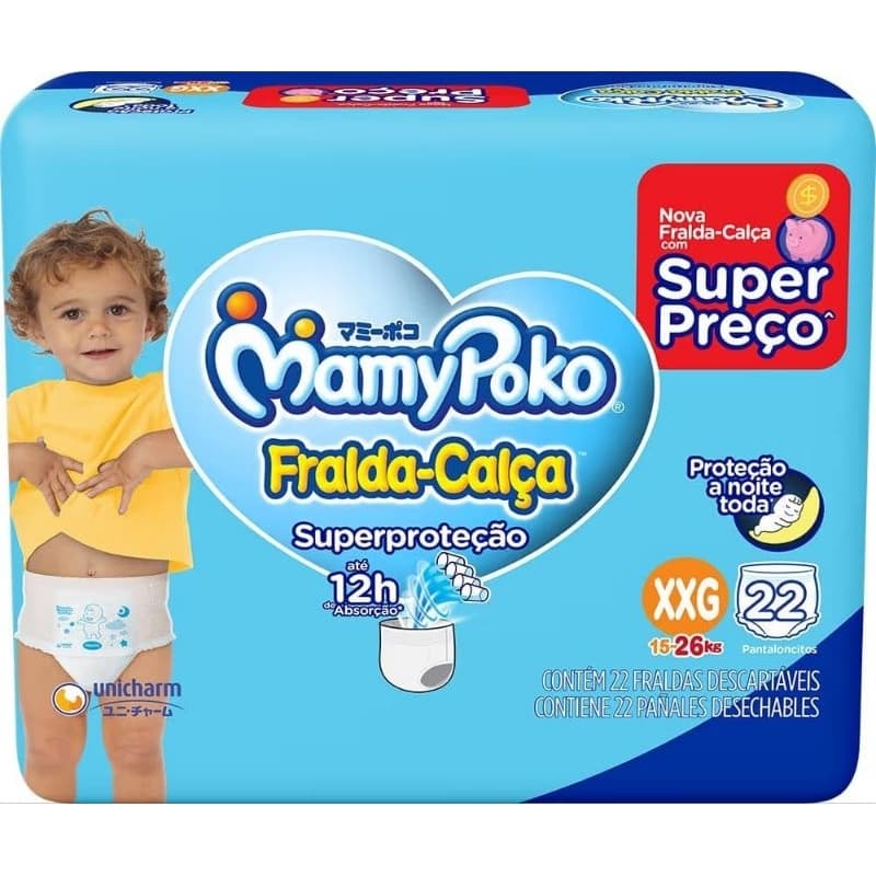 MamyPoko Fralda-Calça Superproteção XXG 22 Unidades