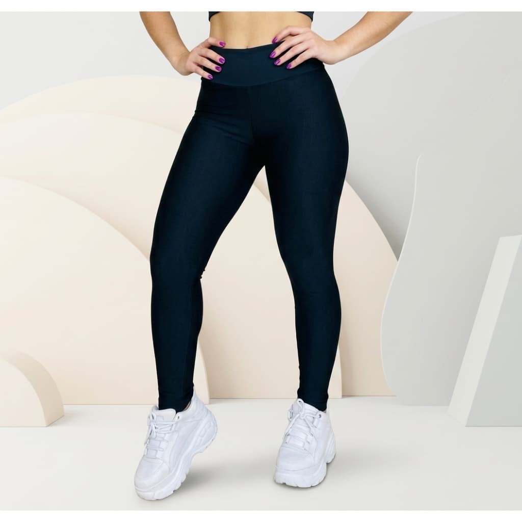 Legging Zero Transparência Feminina Cintura Alta Suplex Fitness Academia Lisa