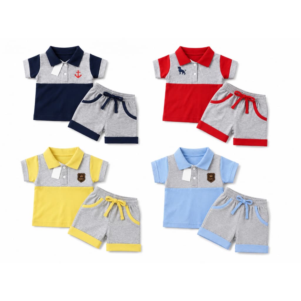 ELOHIM KIDS CONJUNTO MASCULINO INFANTIL GOLA POLO CONJUNTO MAURICINHO INFANTIL