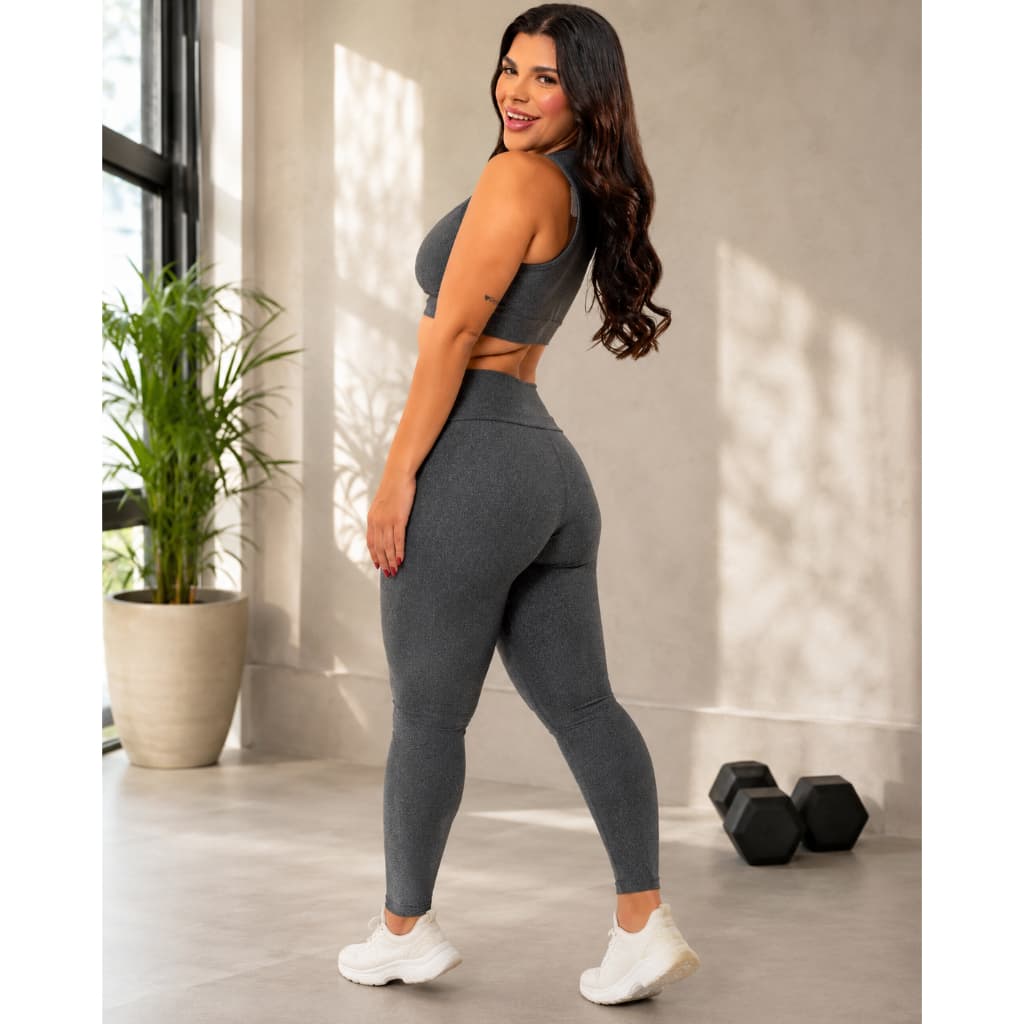 Conjunto Top e Leg Fitness Feminino Cintura Alta Universo Fitness 👑