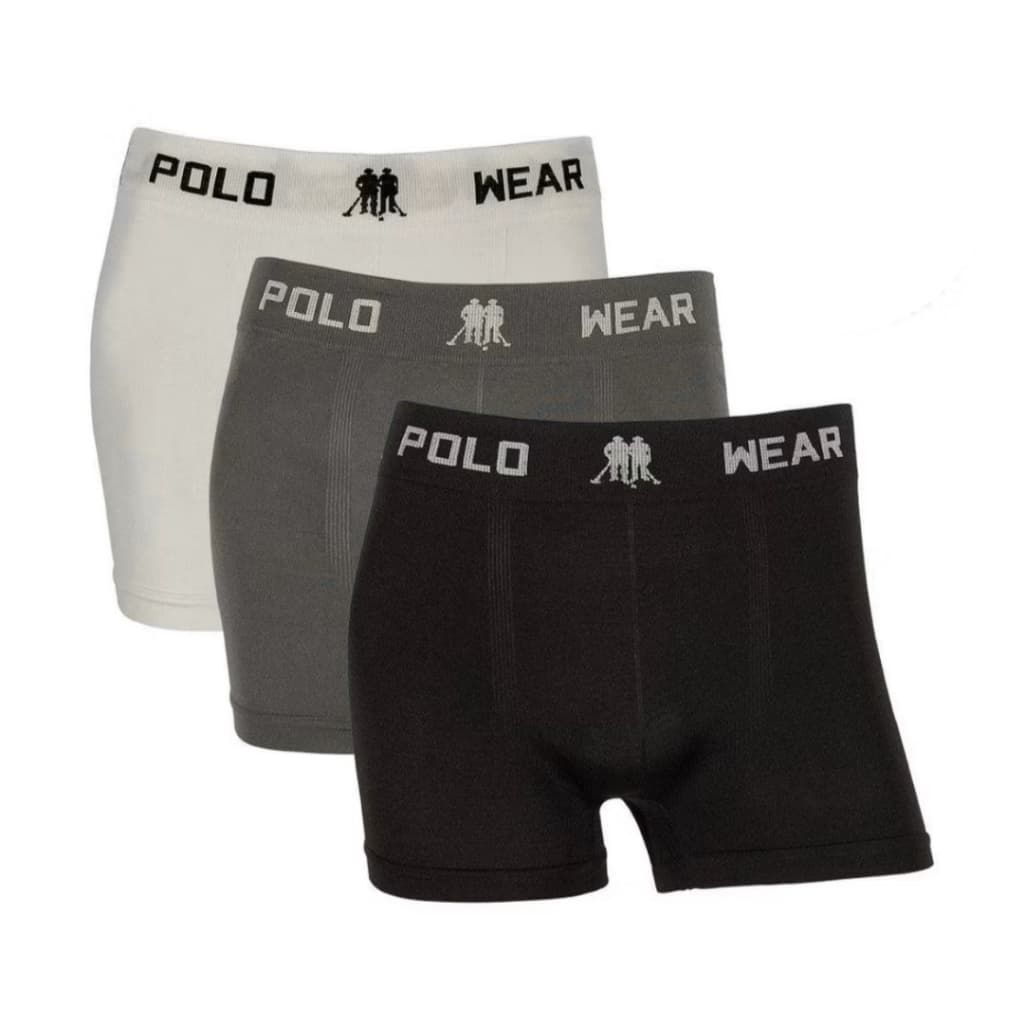 Kit 3 Cuecas Polo Wear Box Sem Costura Premium