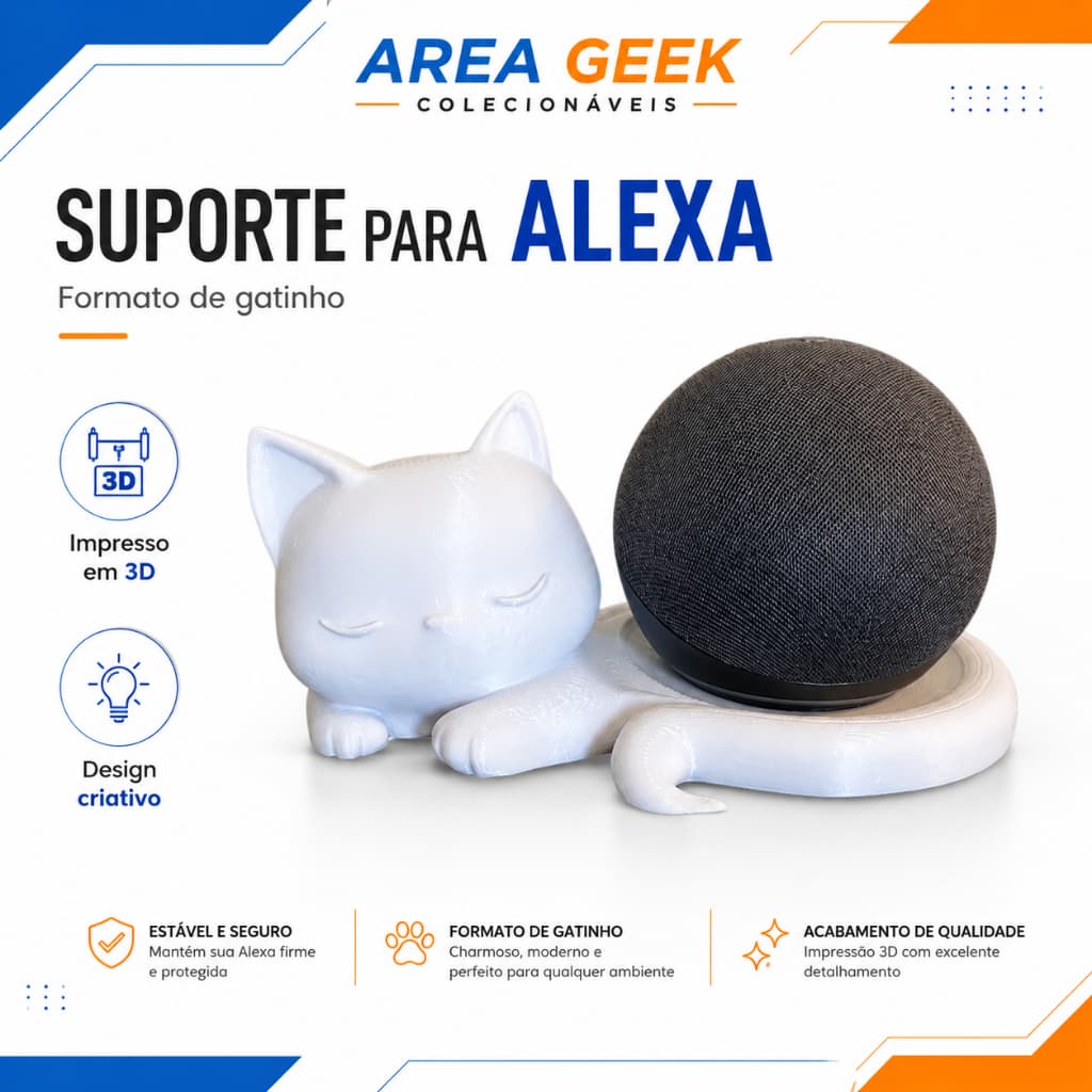 Gatinho Suporte de Alexa Echo Dot organização da casa alexa no suporte
