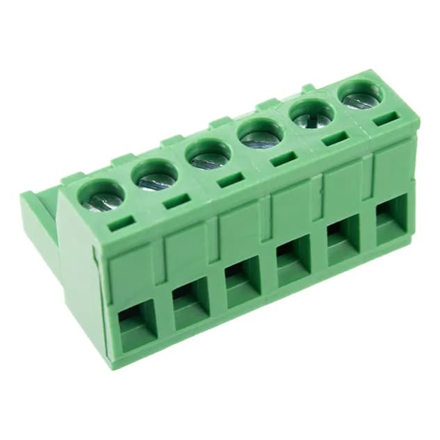 Borne Plug Para Cabo 6 Vias - Passo 5,08mm - 15,1mm - Verde