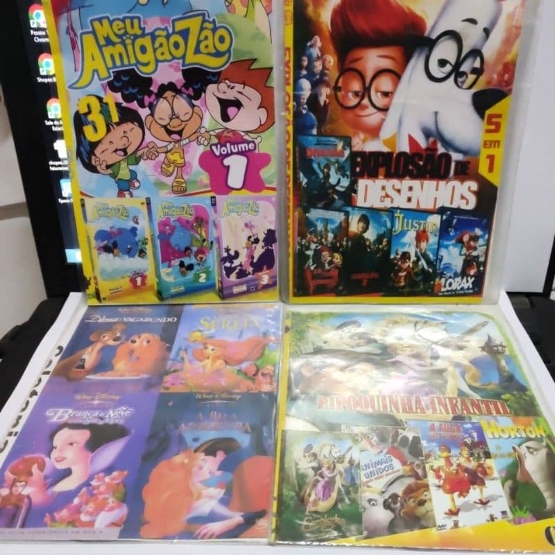 dvd coleção infantil kit 4 dvds completo novo copia