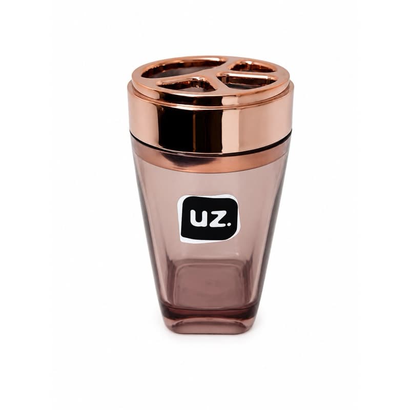 Porta Escova De Dente Rose Premium UZ Sem Tampa Organizador Banheiro Elegante Resistente Promoção