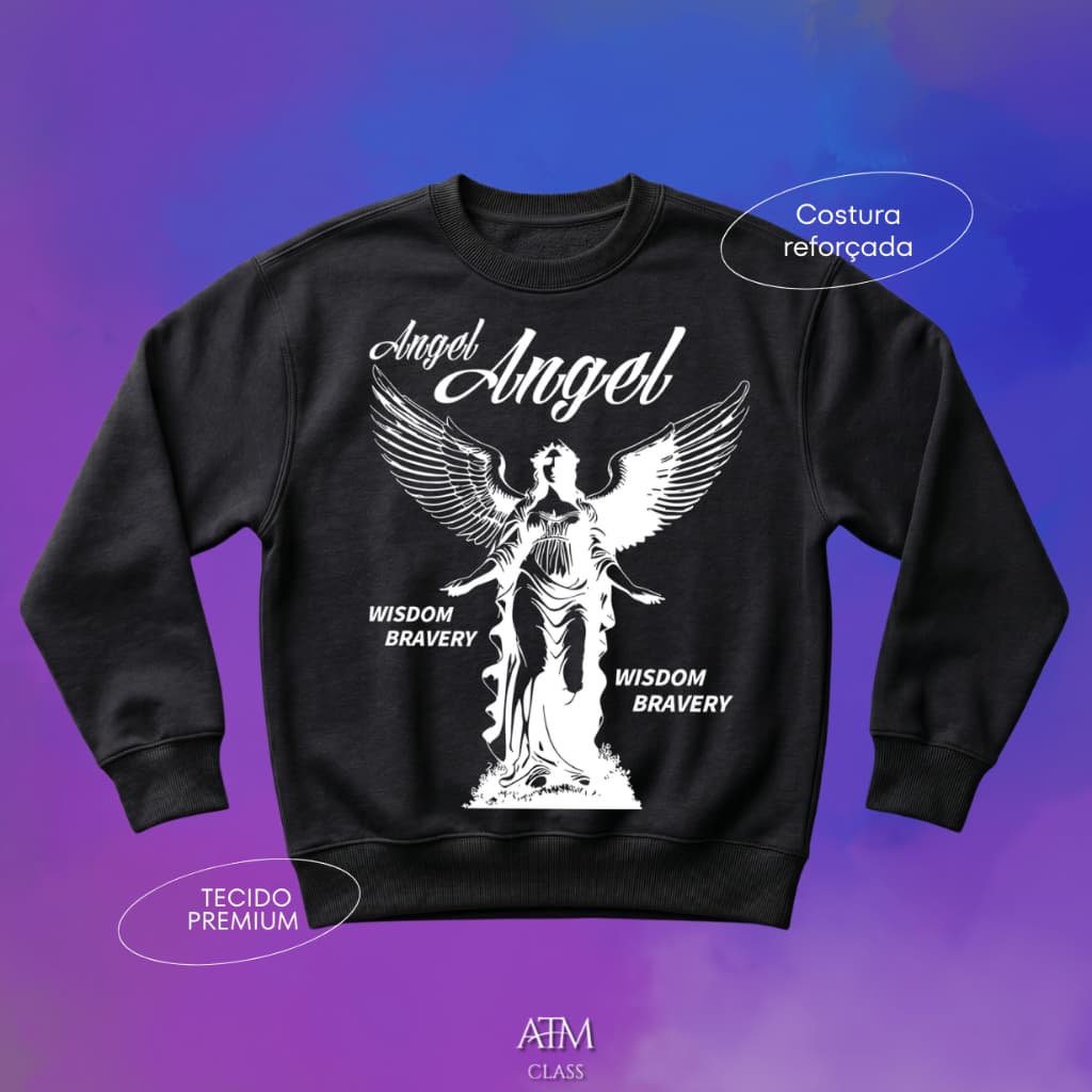 Moletom Casual angel anjo street hype tecido premium envio imediato