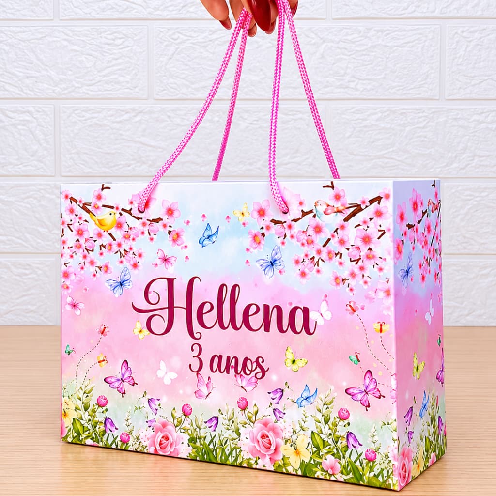 Sacolinha Personalizada Jardim Encantado | Sacolinha PEGUE E MONTE | Sacolinha do Jardim Encantado