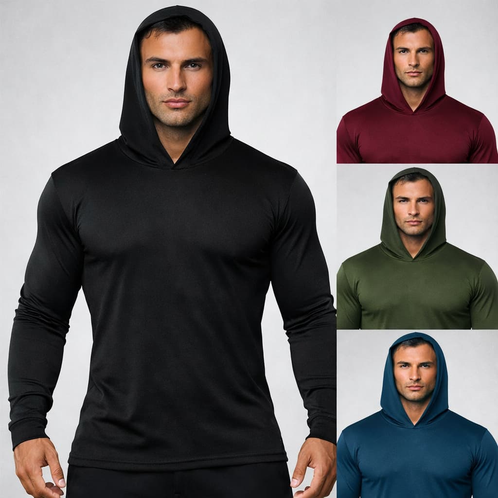 BLUSA MASCULINA MANGA COMPRIDA E CAPUZ CAIMENTO PERFEITO VARIAS CORES P ao EXG