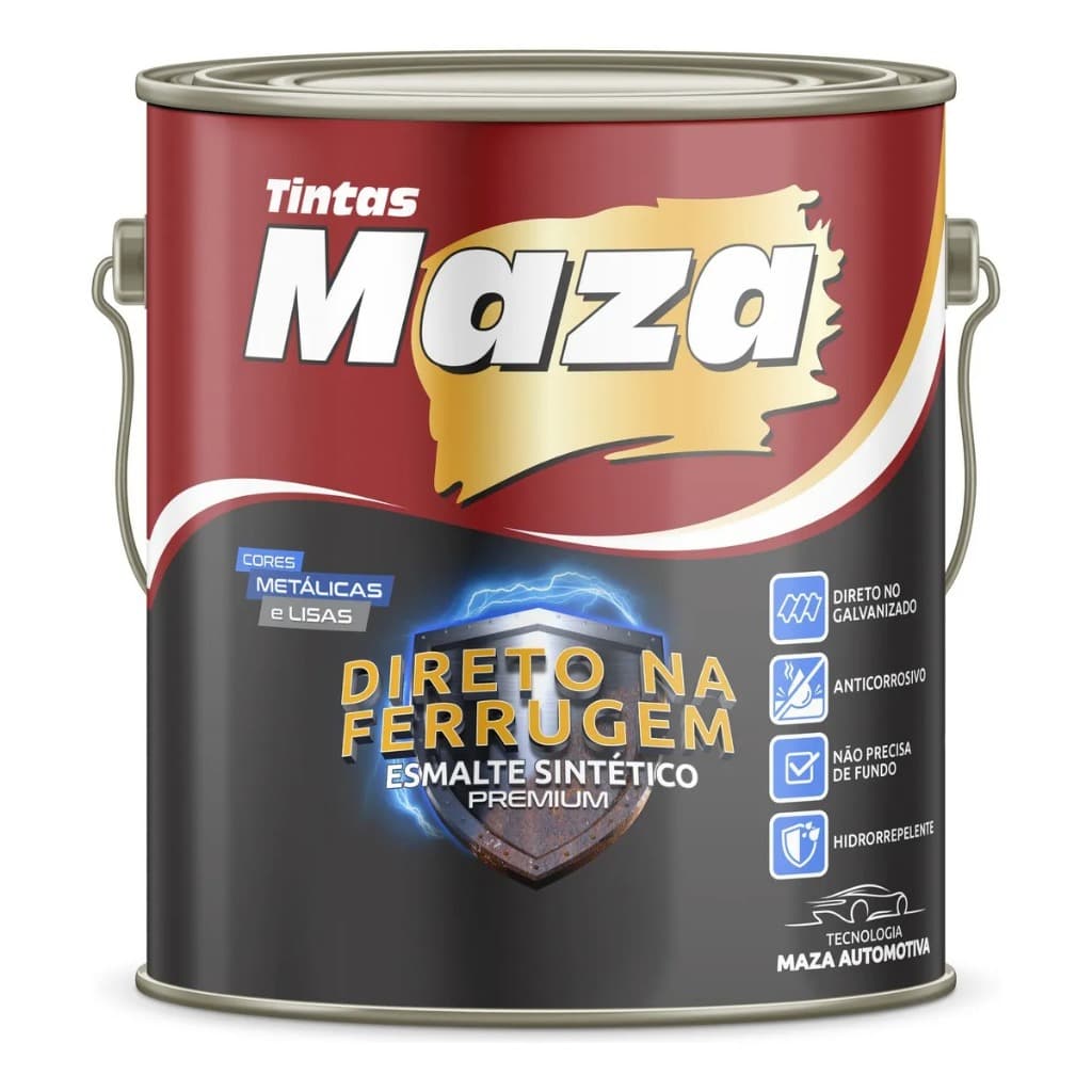Tinta Para Portão Enferrujado Ferro Esmalte Sintético Direto na Ferrugem 900ml Maza