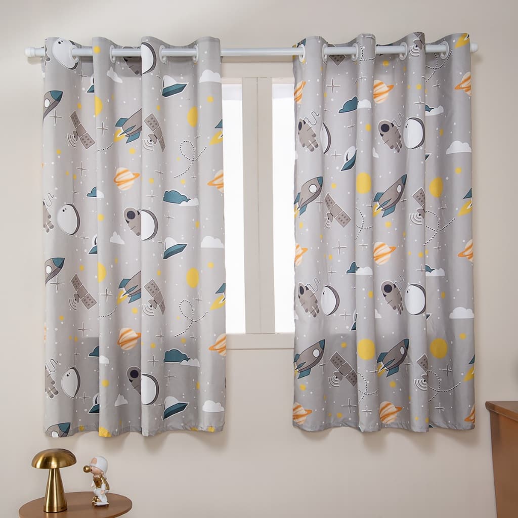 Cortina Infantil Estampada 2,00m x 1,50m Sala Quarto Bebê Janela Decoração Menina Menino